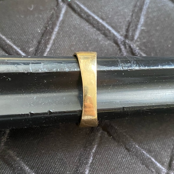 14K Yellow White Gold Diamond Signet Ring - Picture 8 of 10